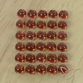 Gemas de Granate almandino Rojo oscuro natural de 5.75 ct, Redondo, Transparente