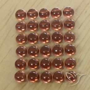 Gemas de Granate almandino Rojo oscuro natural de 5.95 ct, Redondo, Transparente