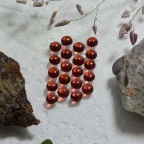 Gemas de granate almandino Rojo vino intenso natural de 3.39 ct, Corte Redondo, Transparente