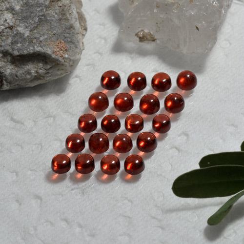 Gemas de granate almandino Rojo vino intenso natural de 4.61 ct, Corte Redondo, Transparente