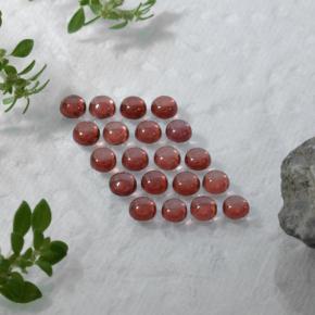 Gemas de granate almandino Roja natural de 3.24 ct, Corte Redondo, Transparente