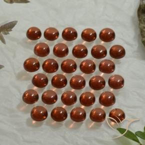 Gemas de granate almandino Rojo rosado oscuro natural de 4.98 ct, Corte Redondo, Transparente