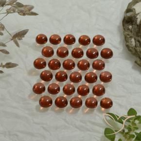 Gemas de granate almandino Rojo rosado oscuro natural de 4.98 ct, Corte Redondo, Transparente