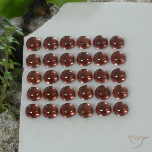 5.69ctw Natural Rojo oscuro Granate almandino, Redondo, Transparente