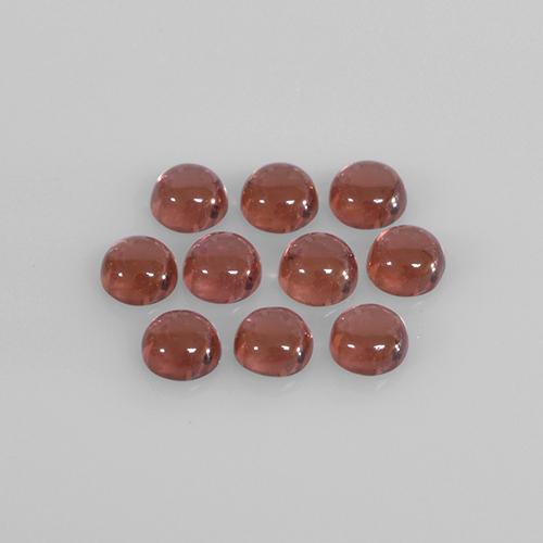 Gemas de granate almandino rojo natural de 1,85 ct, corte redondo, transparente