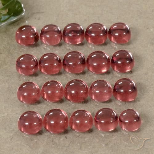 Gemas de Granate almandino Rojo vino intenso natural de 4.15 ct, Redondo, Transparente