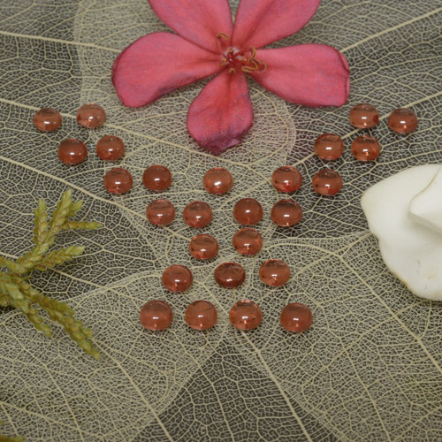 Gemas de granate almandino Rojo oscuro medio natural de 4.27 ct, Corte Redondo, Transparente