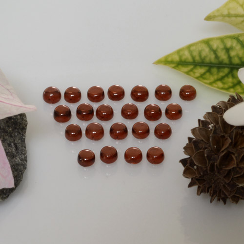 Gemas de granate almandino Rojo grosella natural de 4.46 ct, Corte Redondo, Transparente