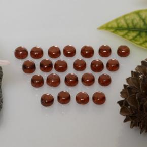 Gemas de granate almandino Rojo grosella natural de 4.46 ct, Corte Redondo, Transparente