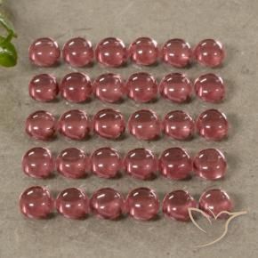 Gemas de Granate almandino Rojo oscuro natural de 5.33 ct, Redondo, Transparente
