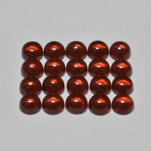 Gemas de granate almandino Rojo claro natural de 3.94 ct, Corte Redondo, Transparente
