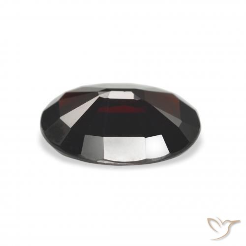 Granate almandino Rojo oscuro natural de 3.57 ct, Ovalada, VVS-VS