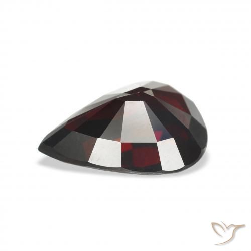 Granate almandino Rojo oscuro natural de 4.89 ct, En forma de pera, VVS-VS