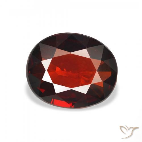 3.19ct Natural Rojo oscuro Granate almandino, Ovalada, VVS-VS