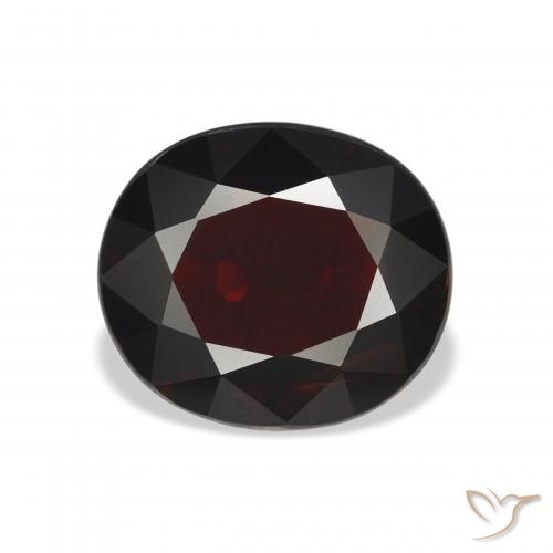 6.21ct Natural Rojo negruzco Granate almandino, Ovalada, VS
