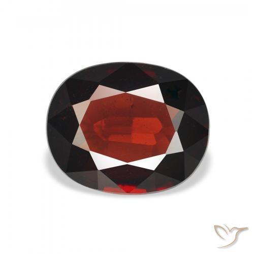 2.85ct Natural Rojo oscuro Granate almandino, Ovalada, VVS-VS