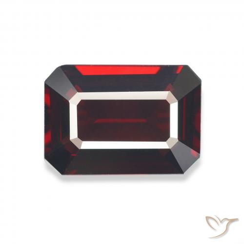 6.03ct Natural Rojo oscuro Granate almandino, corte esmeralda, VVS-VS