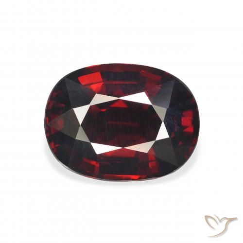 5.77ct Natural Rojo oscuro Granate almandino, Ovalada, VVS-VS