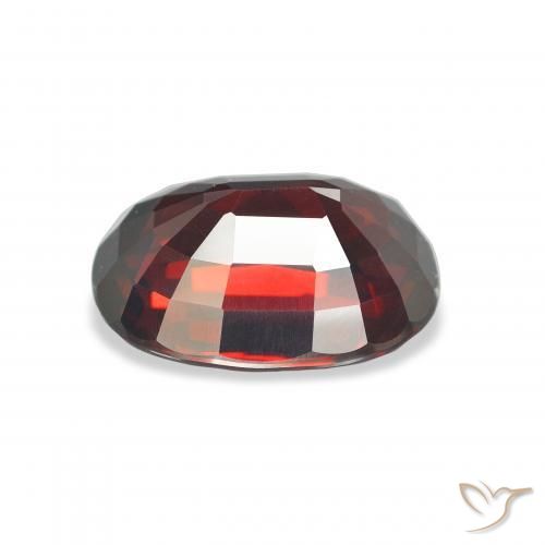 Granate almandino Rojo oscuro natural de 5.77 ct, Ovalada, VVS-VS