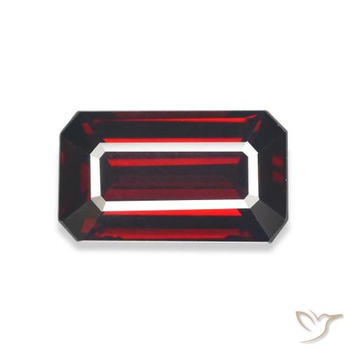 7.60ct Natural Rojo oscuro Granate almandino, corte esmeralda, VVS-VS