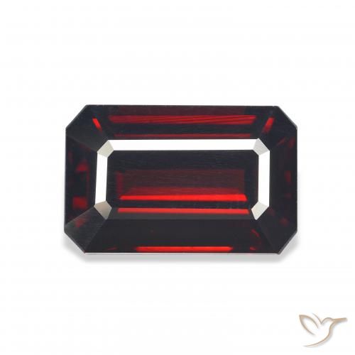 10.32ct Natural Rojo oscuro Granate almandino, corte esmeralda, VVS-VS