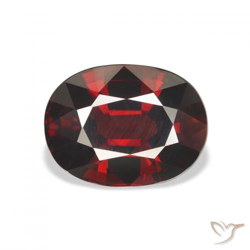 6.86ct Natural Rojo oscuro Granate almandino, Ovalada, VVS-VS
