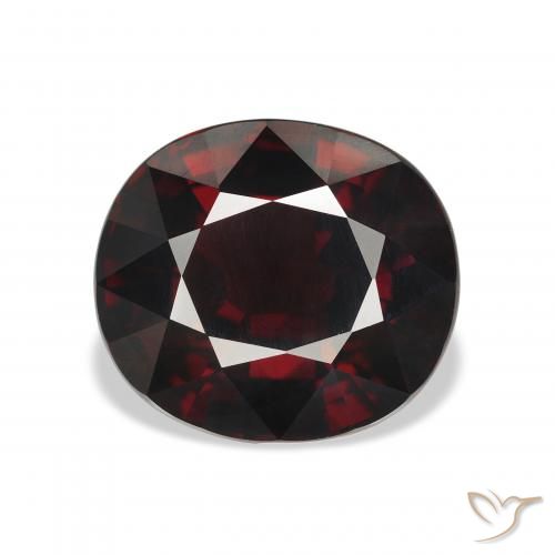 7.90ct Natural Rojo oscuro Granate almandino, Ovalada, VVS-VS