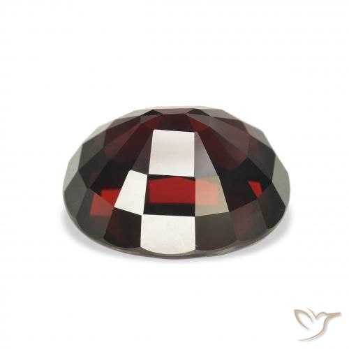 Granate almandino Rojo oscuro natural de 7.90 ct, Ovalada, VVS-VS