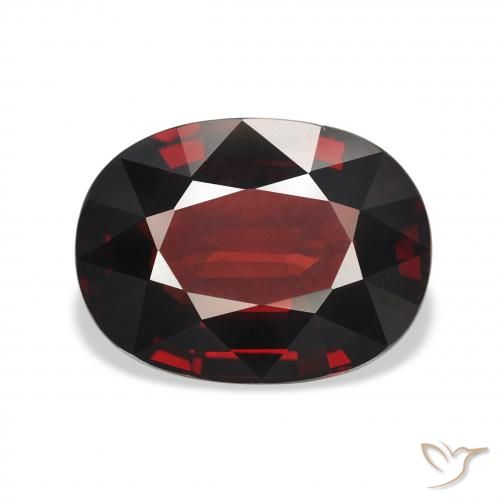 6.71ct Natural Rojo oscuro Granate almandino, Ovalada, VVS-VS