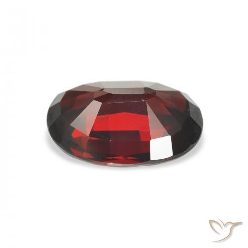Granate almandino Rojo oscuro natural de 4.09 ct, Ovalada, VS