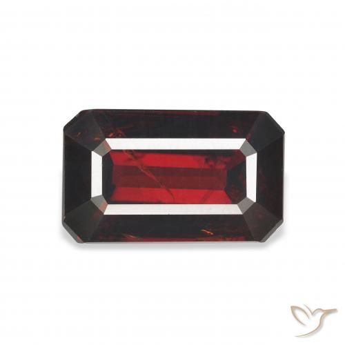 5.94ct Natural Rojo negruzco Granate almandino, corte esmeralda, VS-SI
