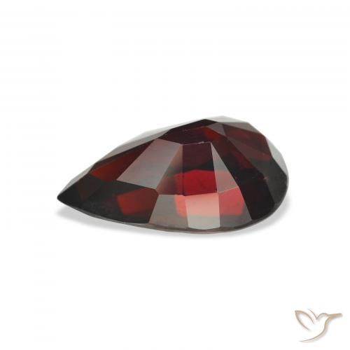 Granate almandino Rojo oscuro natural de 7.72 ct, En forma de pera, VS