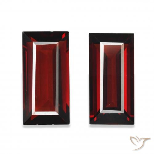3.65ctw Natural Rojo oscuro Granate almandino, Corte Baguette, VVS-VS