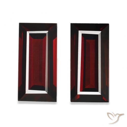 3.53ctw Natural Rojo oscuro Granate almandino, Corte Baguette, VVS-VS