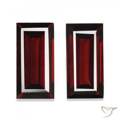 3.88ctw Natural Rojo oscuro Granate almandino, Corte Baguette, VVS-VS