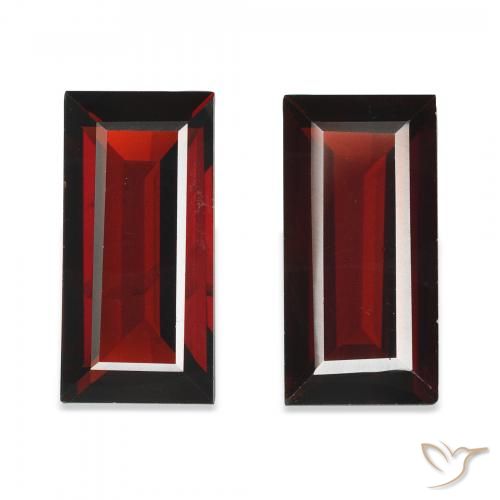 3.23ctw Natural Rojo oscuro Granate almandino, Corte Baguette, VVS-VS