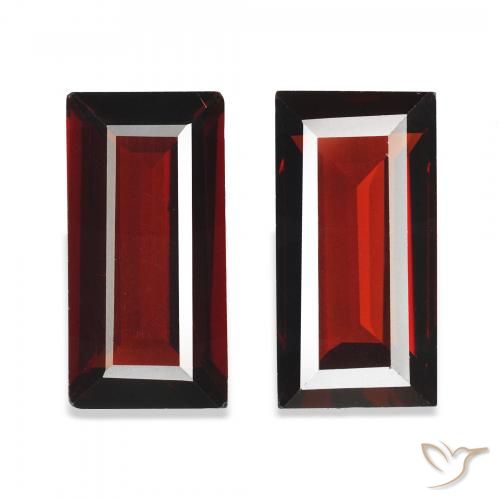 3.44ctw Natural Rojo oscuro Granate almandino, Corte Baguette, VVS-VS