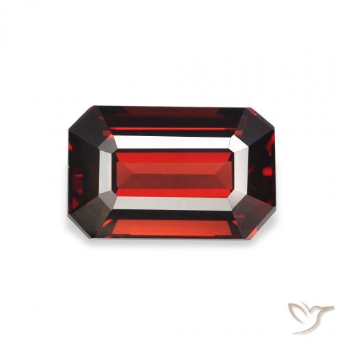 2.38ct Natural Rojo oscuro Granate almandino, corte esmeralda, VVS-VS
