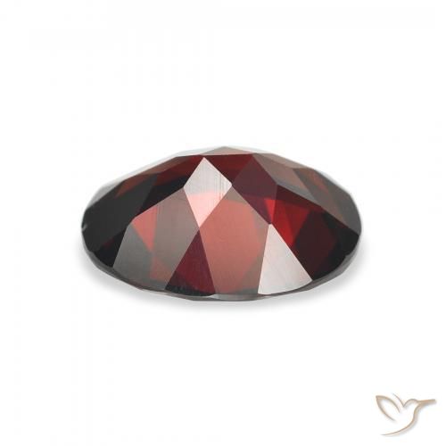 Granate almandino Rojo oscuro natural de 2.83 ct, Ovalada, VVS-VS