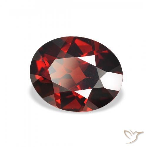Granate almandino rojo natural de 3,02 ct, corte óvalo, VVS-VS
