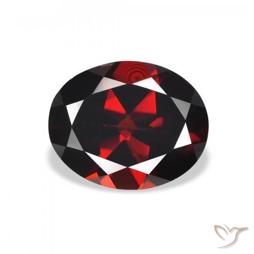 2.92ct Natural Rojo oscuro Granate almandino, Ovalada, VVS-VS