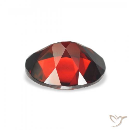 Granate almandino Rojo oscuro natural de 2.92 ct, Ovalada, VVS-VS
