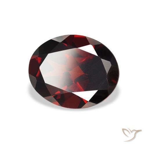 Granate almandino rojo oscuro natural de 3,00 ct, corte óvalo, VVS-VS
