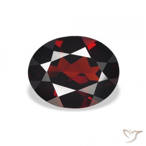 2.87ct Natural Rojo oscuro Granate almandino, Ovalada, VVS-VS