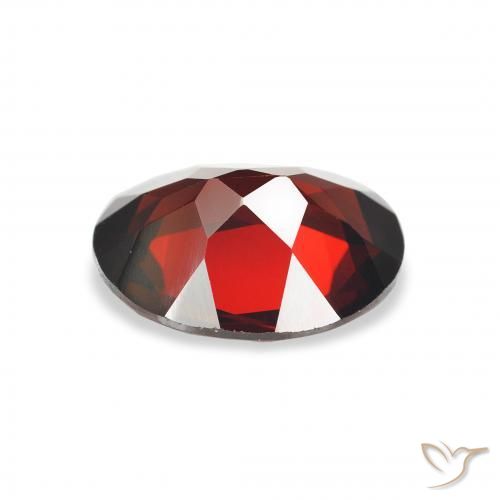 Granate almandino Rojo oscuro natural de 2.87 ct, Ovalada, VVS-VS