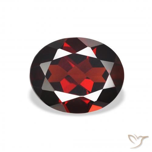 3.17ct Natural Rojo oscuro Granate almandino, Ovalada, VVS-VS