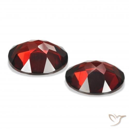 Gemas de Granate almandino Rojo oscuro natural de 8.16 ct, Ovalada, VVS-VS