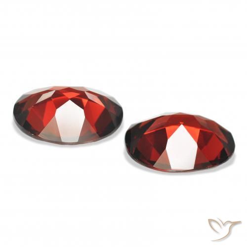 Gemas de Granate almandino Rojo oscuro natural de 7.00 ct, Ovalada, VVS-VS