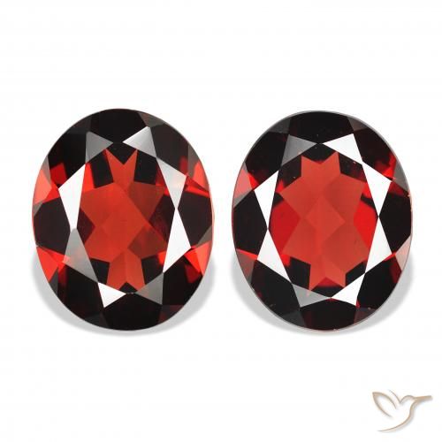 7.31ctw Natural Rojo sangre intenso Granate almandino, Ovalada, VVS-VS
