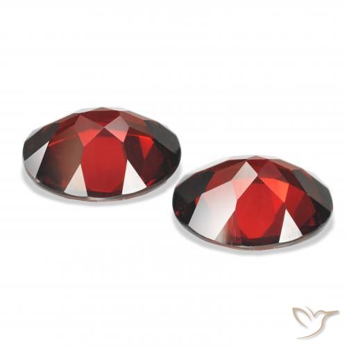 Gemas de Granate almandino Rojo oscuro natural de 7.53 ct, Ovalada, VVS-VS